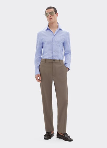 Ferrari 法拉利 Monogram 图案棉质衬衫 Oxford Blue 50810f