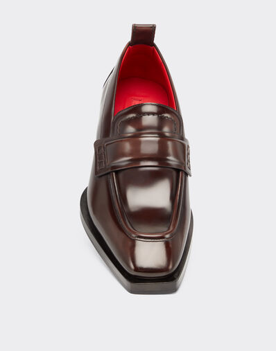 Ferrari 手工磨面皮革乐福鞋 Brown 22013f