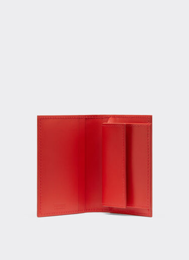光面皮革可折叠卡夹 Ferrari 光面皮革可折叠卡夹 Rosso Dino 红色 20616f
