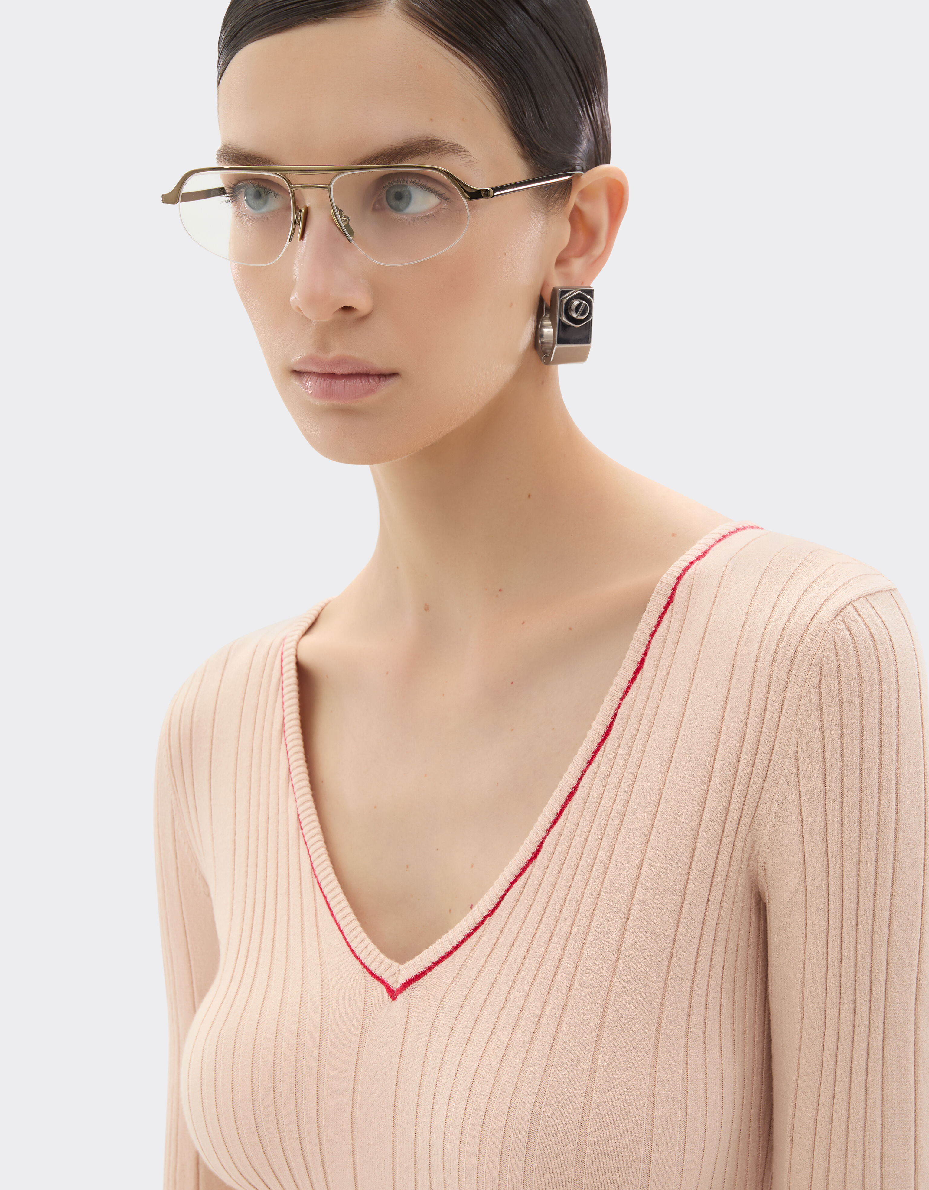 Long dress in stretch viscose Ferrari Long dress in stretch viscose Powder Pink 49902f