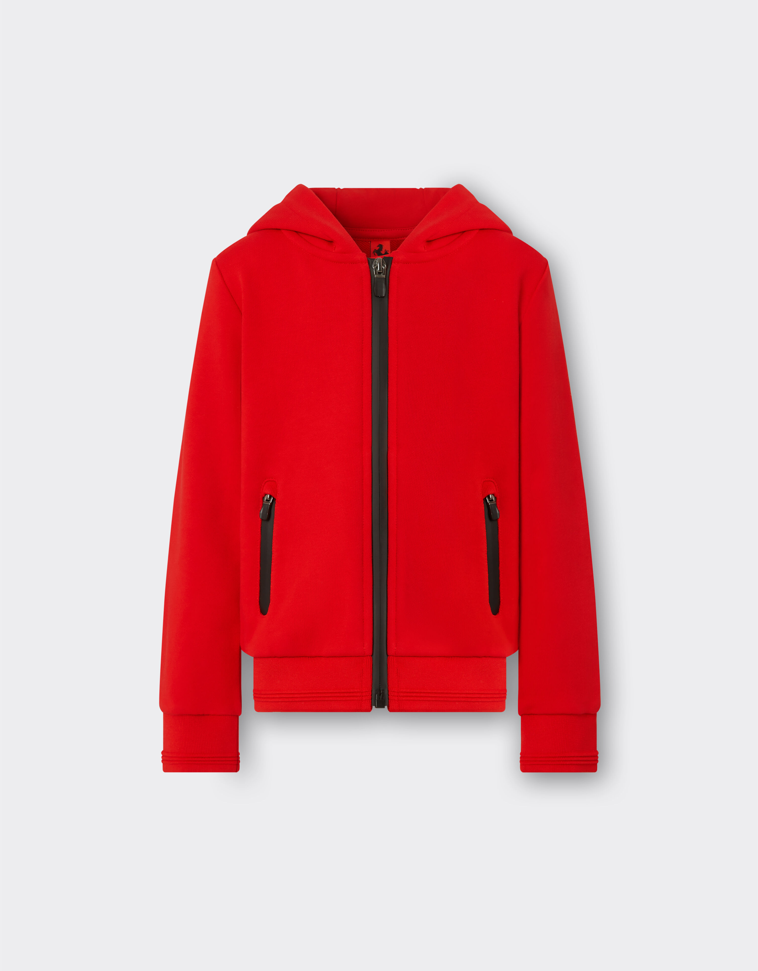 Ferrari 毛圈面料连帽拉链卫衣 Rosso Corsa 红色 48526fK