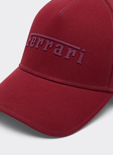 Cotton cap with Ferrari logo Ferrari Cotton cap with Ferrari logo Cherry 20403f