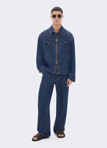 Ferrari Denim Jacket with 7x7 Check Blu Denim CDMJK0008DCO0014f