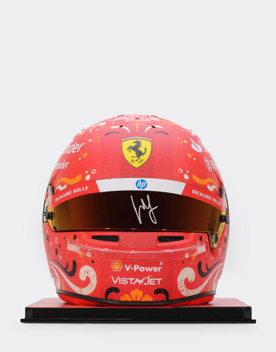 Ferrari 1:1比例 Carlos Sainz 亲笔签名墨西哥2024特别版头盔 赛车红 LA00If