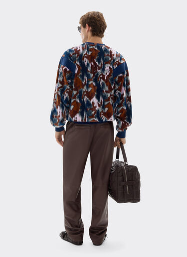 Cavallino Ikat 图案雪尼尔卫衣 Ferrari Cavallino Ikat 图案雪尼尔卫衣 孔雀蓝 49271f