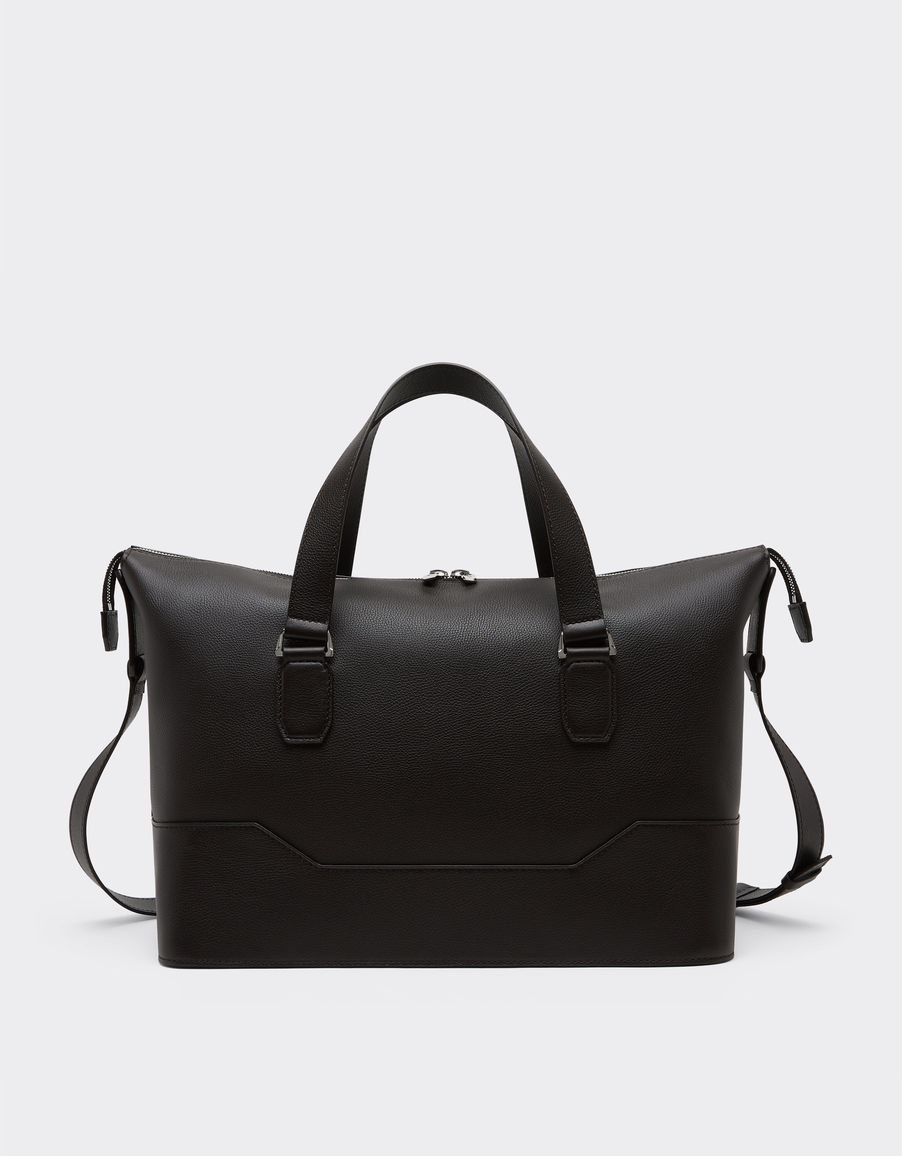 Ferrari Garnet leather duffle bag Marrone Scuro 50581f