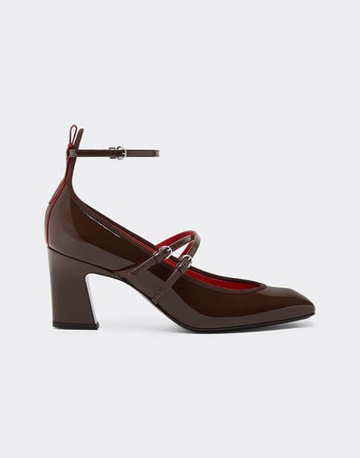Ferrari Patent leather Mary Jane pumps Dark brown 22733f