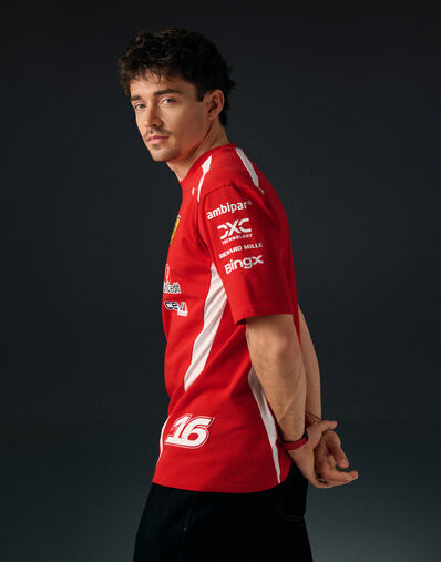 Ferrari Leclerc Replica Drivers Authentic 2026 Puma for Scuderia Ferrari HP T-shirt Red LA0H3f