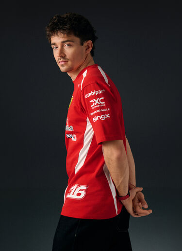 Ferrari Leclerc Replica Drivers Authentic 2026 Puma for Scuderia Ferrari HP T-shirt Red LA0H3f