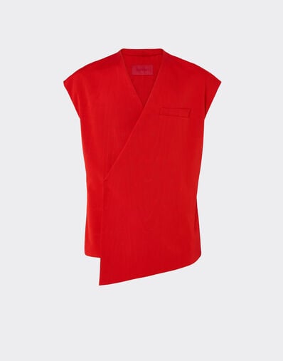 Ferrari 莫尔纹斜纹布马甲 Rosso Magma 50902f