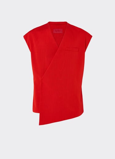 Ferrari 莫尔纹斜纹布马甲 Rosso Magma 50902f