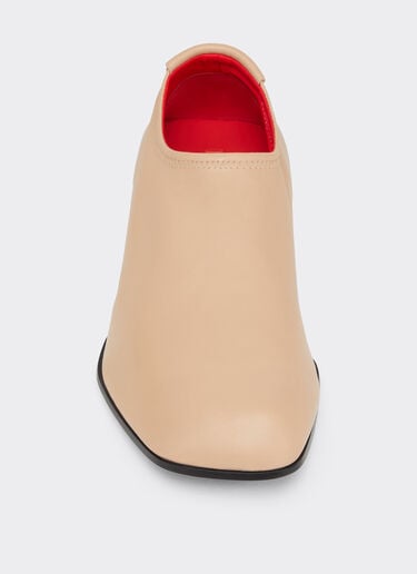 Ferrari Glossy Leather Mules with Square Heel Panna CSWML0006XL00032f