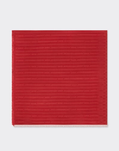 Ferrari Silk scarf with micro Ferrari logo Maison Red 50190f