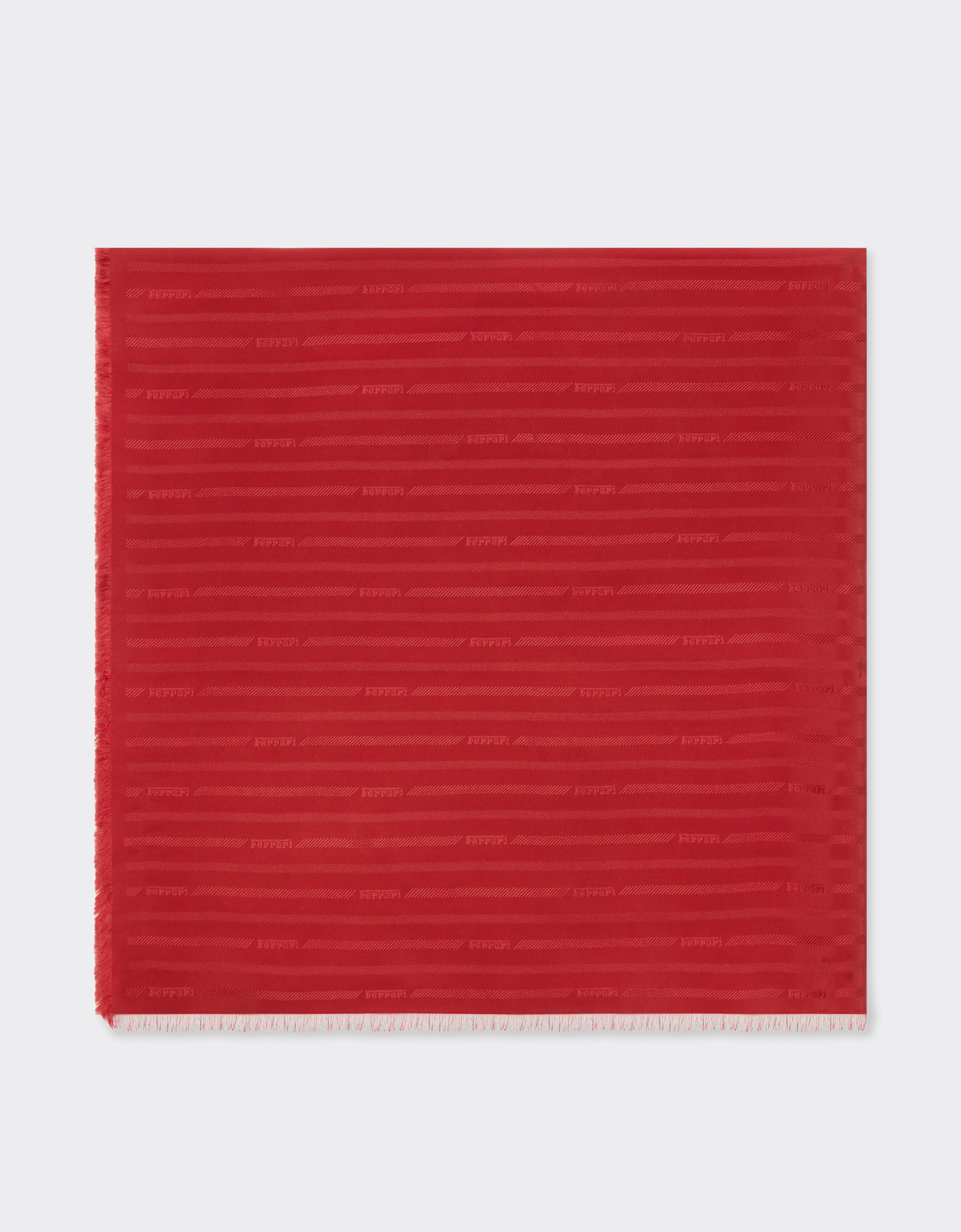 Ferrari Silk scarf with micro Ferrari logo Maison Red 50190f