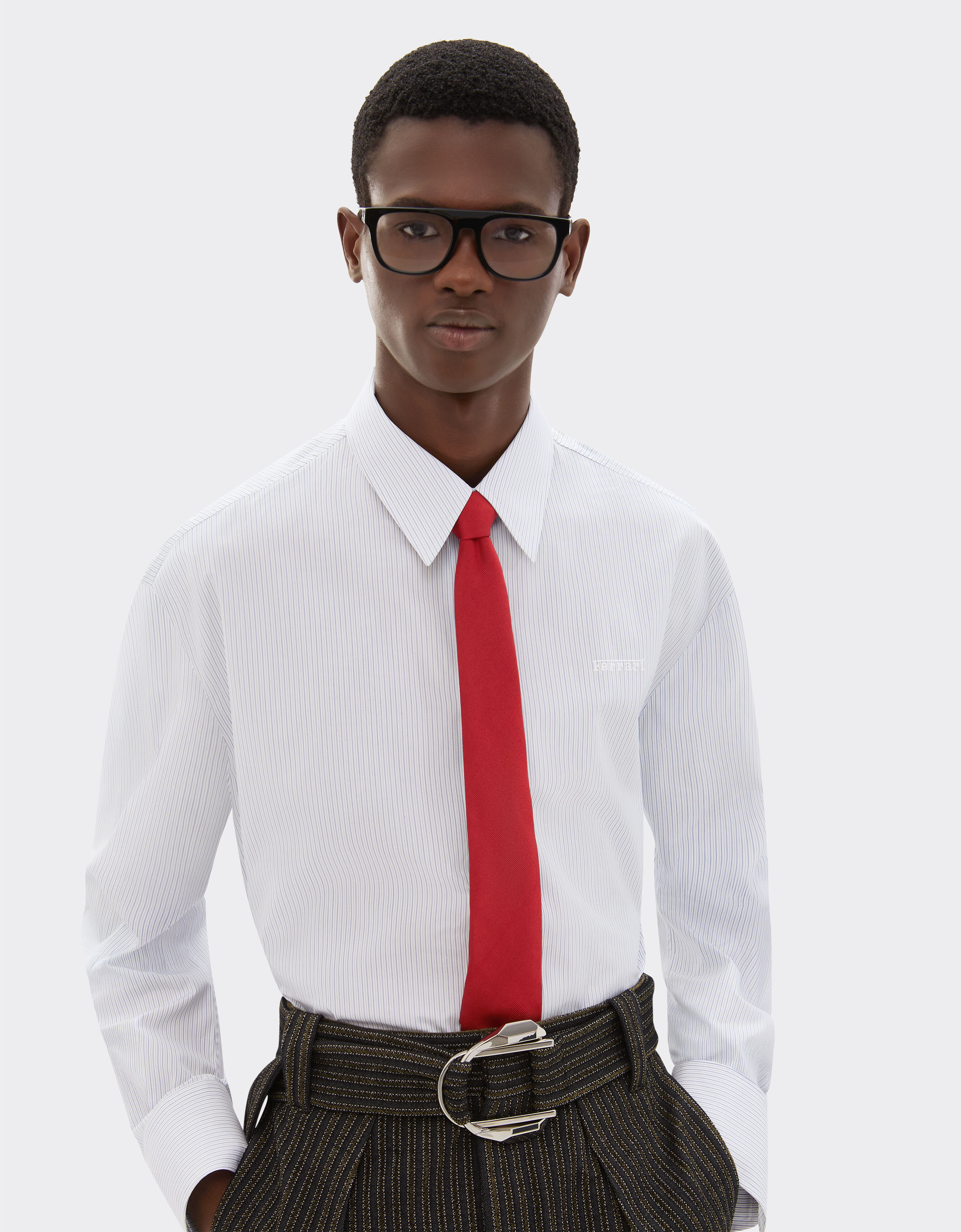 Ferrari 真丝斜纹领带 红色 50084f