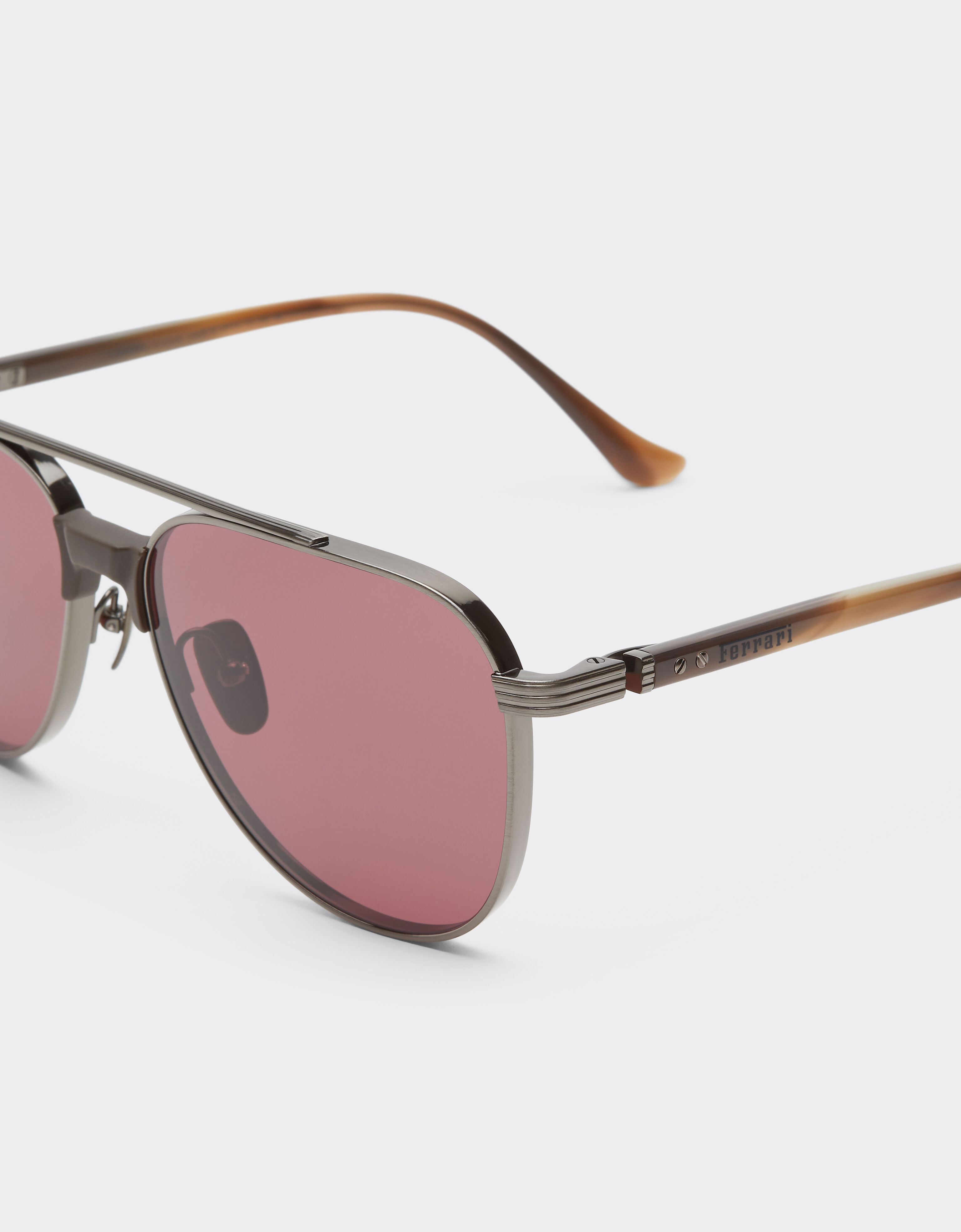 Ferrari Ferrari sunglasses in glossy gunmetaltitanium and acetate with exclusive Contrast Pro™ lenses Gunmetal LA0KZf