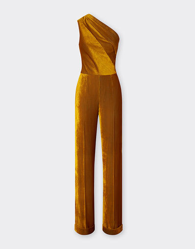 Ferrari Shiny corduroy jumpsuit Gold 22647f