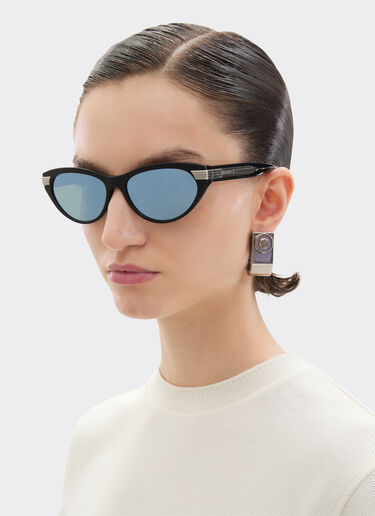Ferrari sunglasses in shiny blackacetate with gray mirrored lenses Ferrari Ferrari sunglasses in shiny blackacetate with gray mirrored lenses Black LA0EXf