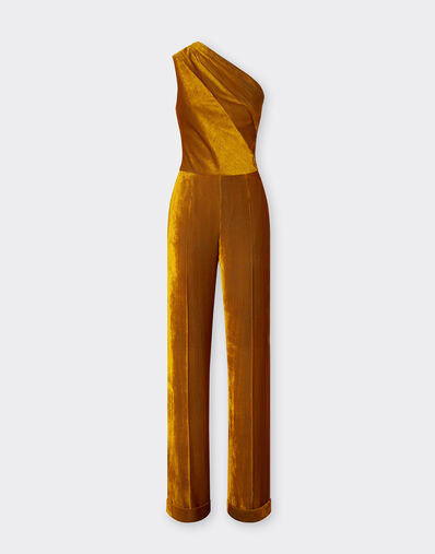 Ferrari Shiny corduroy jumpsuit Gold 22647f