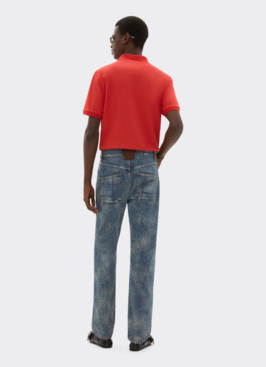 跃马有机棉质珠地 Polo 衫 Ferrari 跃马有机棉质珠地 Polo 衫 Rosso Dino 红色 47822f
