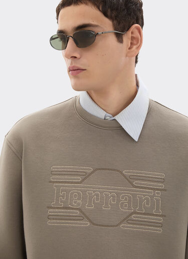 Ferrari 法拉利刺绣 Scuba 潜水面料卫衣 Clay 51164f