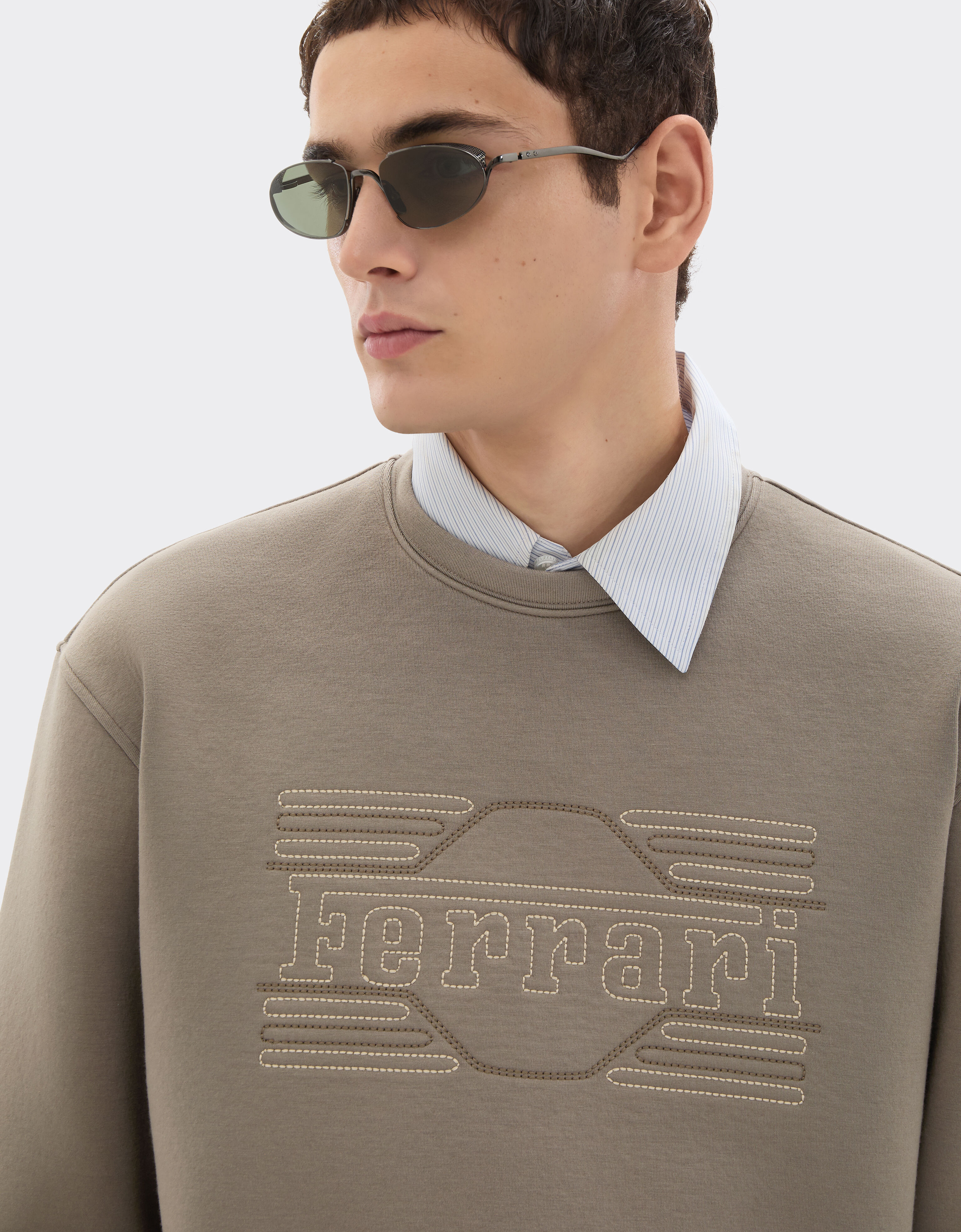 Ferrari 法拉利刺绣 Scuba 潜水面料卫衣 Clay 51164f