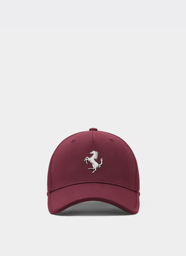 Baseball cap with metal prancing horse Ferrari Baseball cap with metal prancing horse Mahogany 20815f