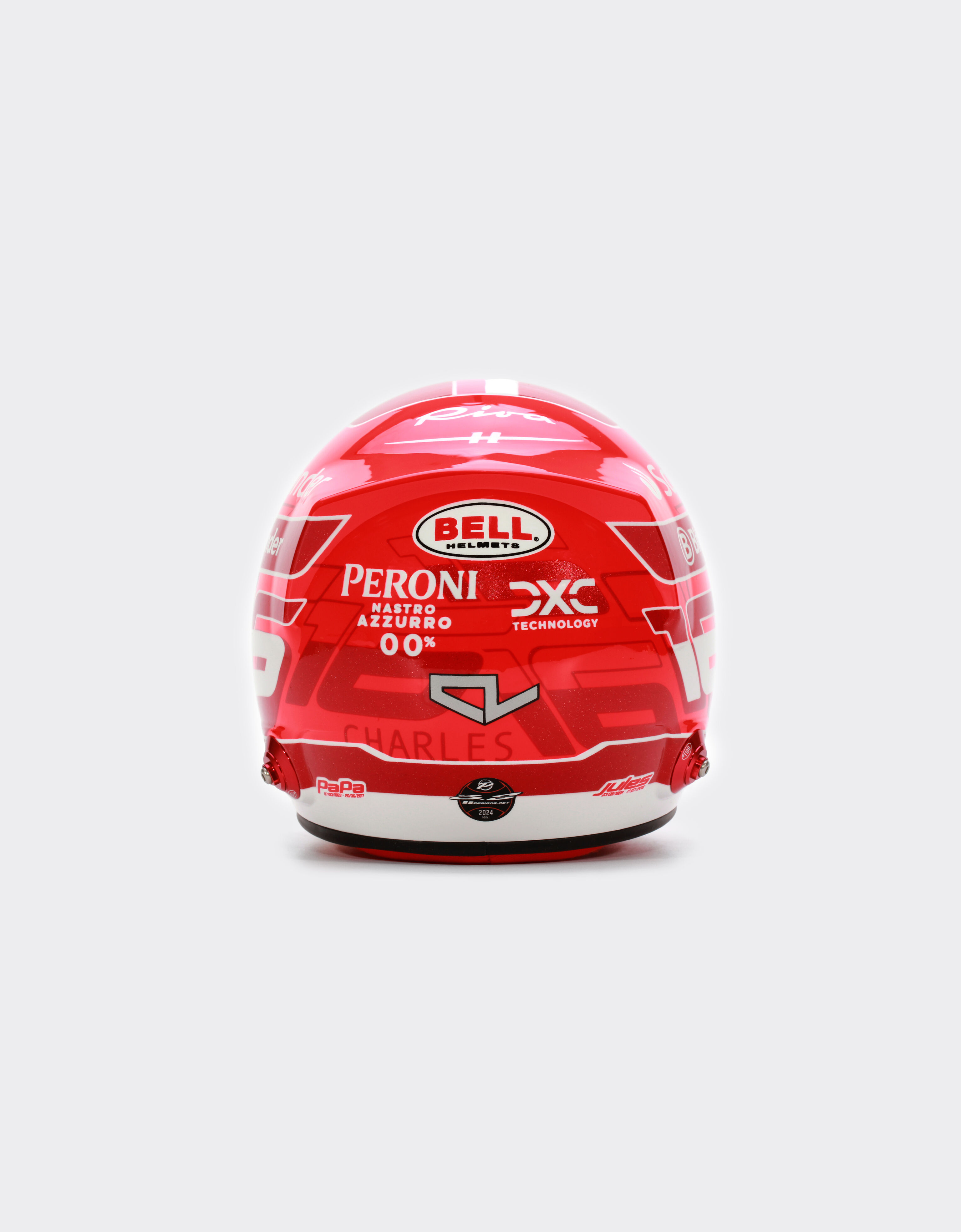Ferrari 2024 Charles Leclerc mini helmet in 1:2 scale 红色 F1344f