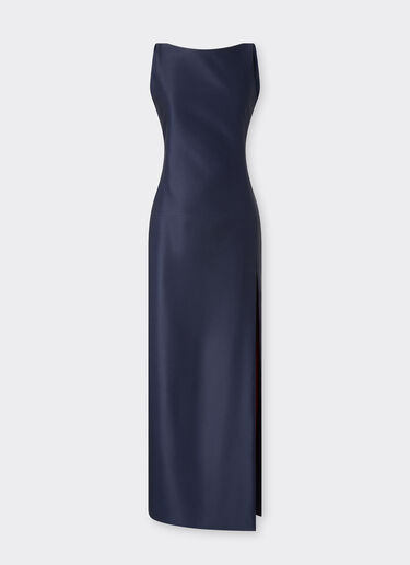 Ferrari Long dress in technical gabardine Ultramarine 49920f