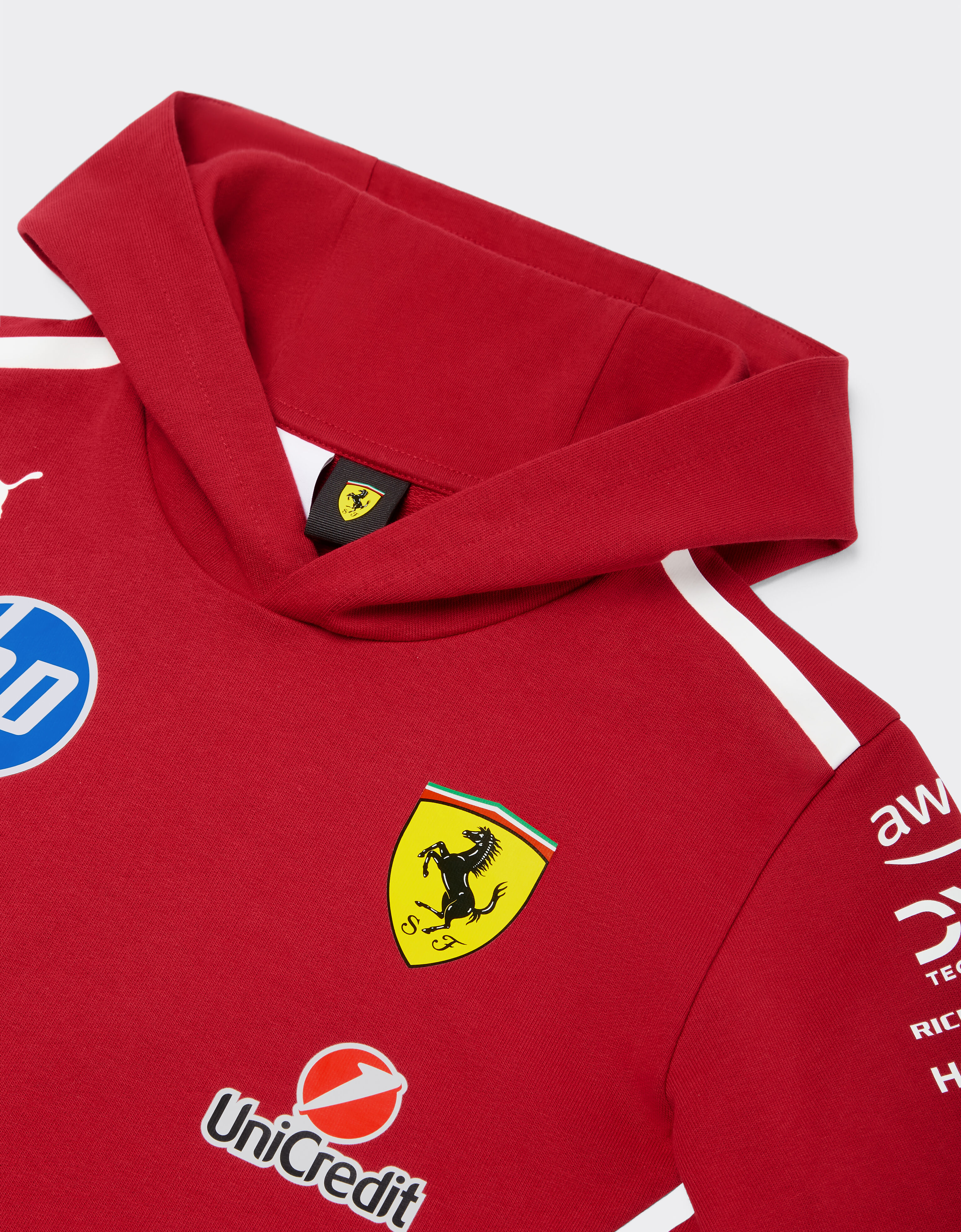 Ferrari Puma 与 Scuderia Ferrari HP 合作款2025车队青少年连帽衫 樱桃色 LA029fK