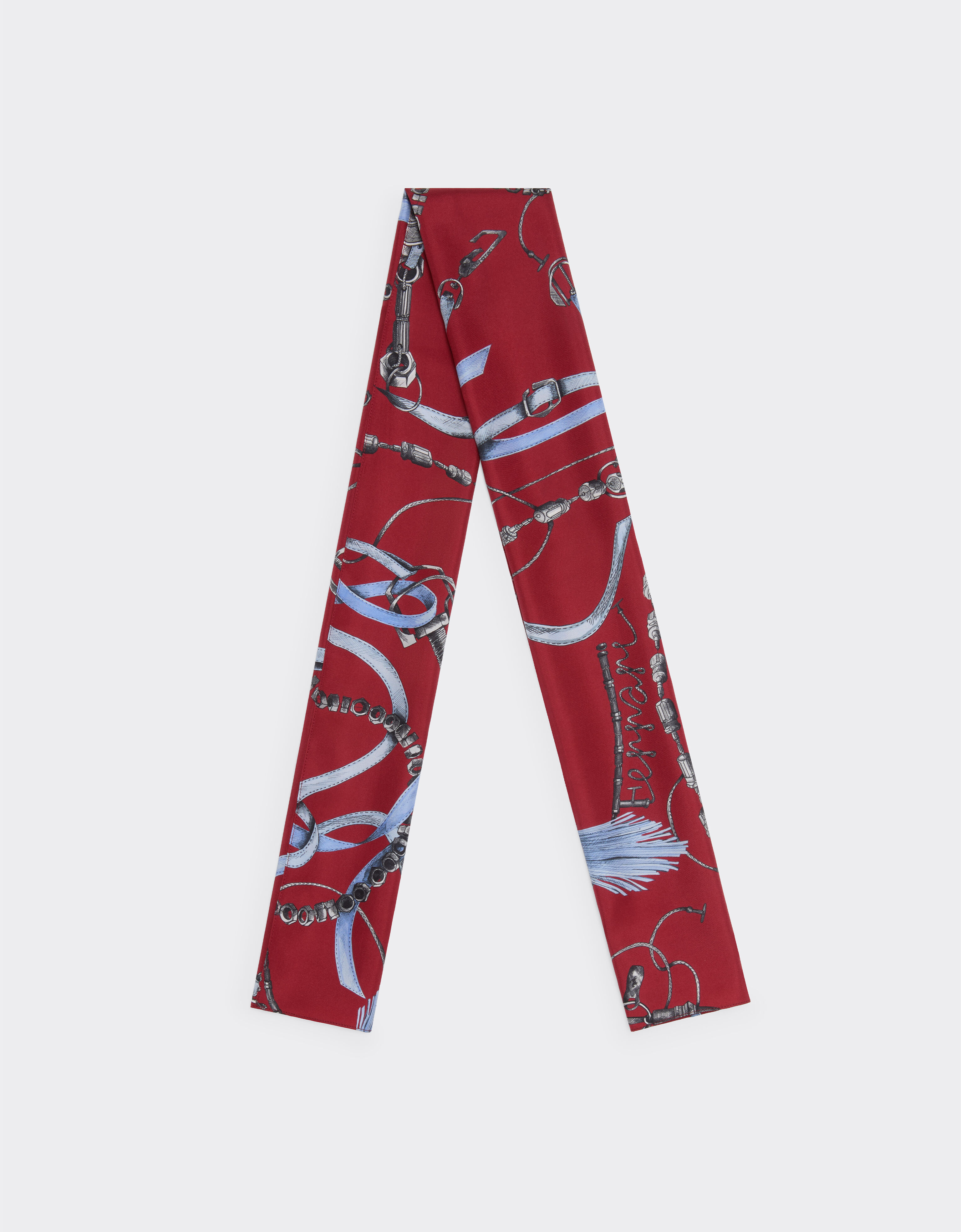 法拉利 Closet 印花真丝斜纹 Shelley 围巾 Ferrari 法拉利 Closet 印花真丝斜纹 Shelley 围巾 Maison Red 50612f