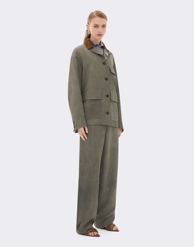 Ferrari 做旧效果卡迪夹克 Olive green CWWJK0004WVI0005f