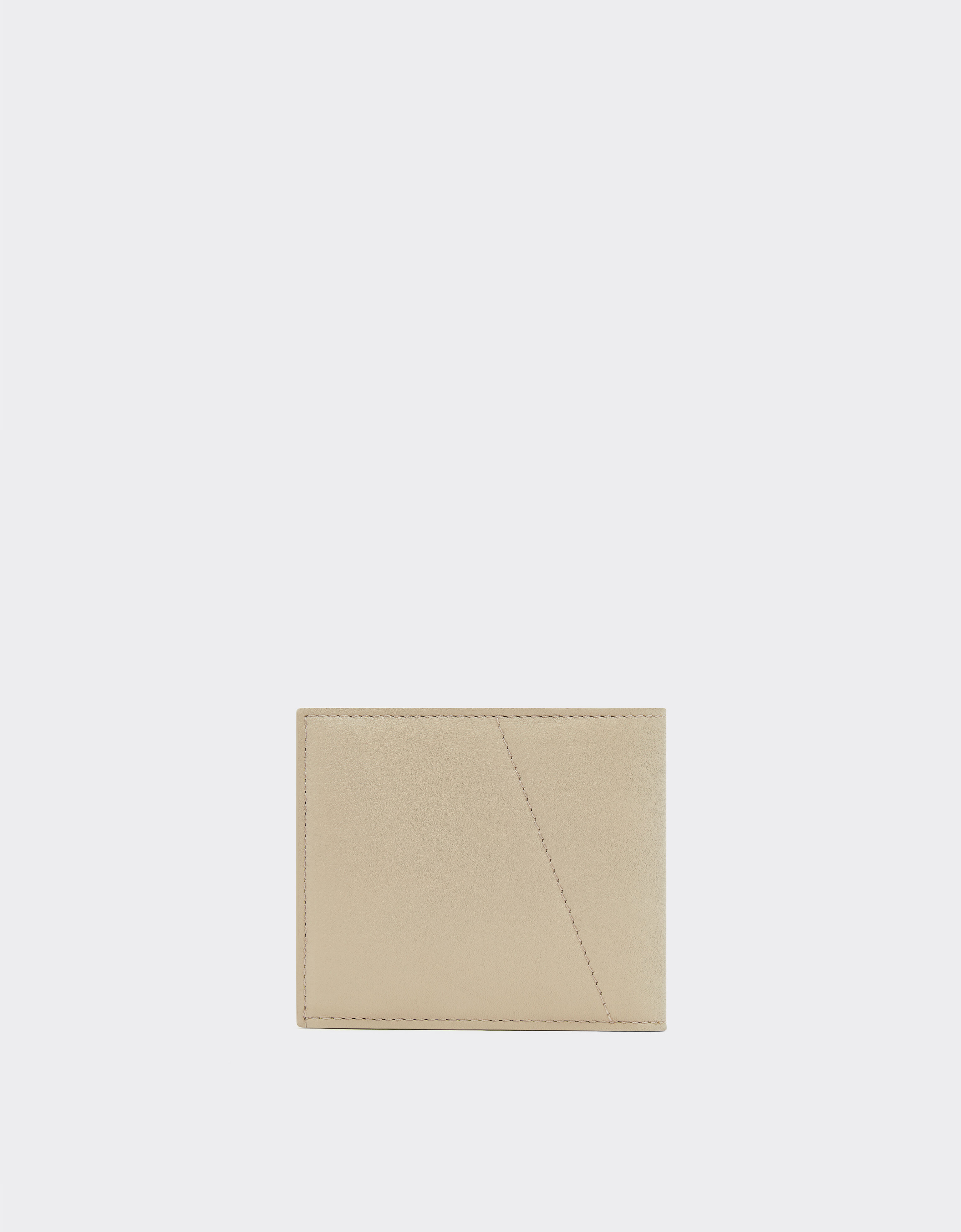 Ferrari Leather wallet with diagonal stitching Chalk 49227f