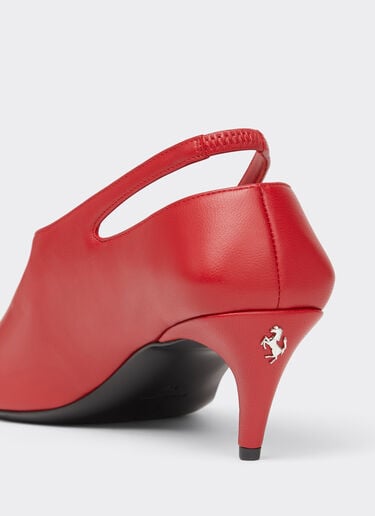 Ferrari Leather Slingback with Side Cut-out Rosso Cardinale CSWSL0006XL00004f