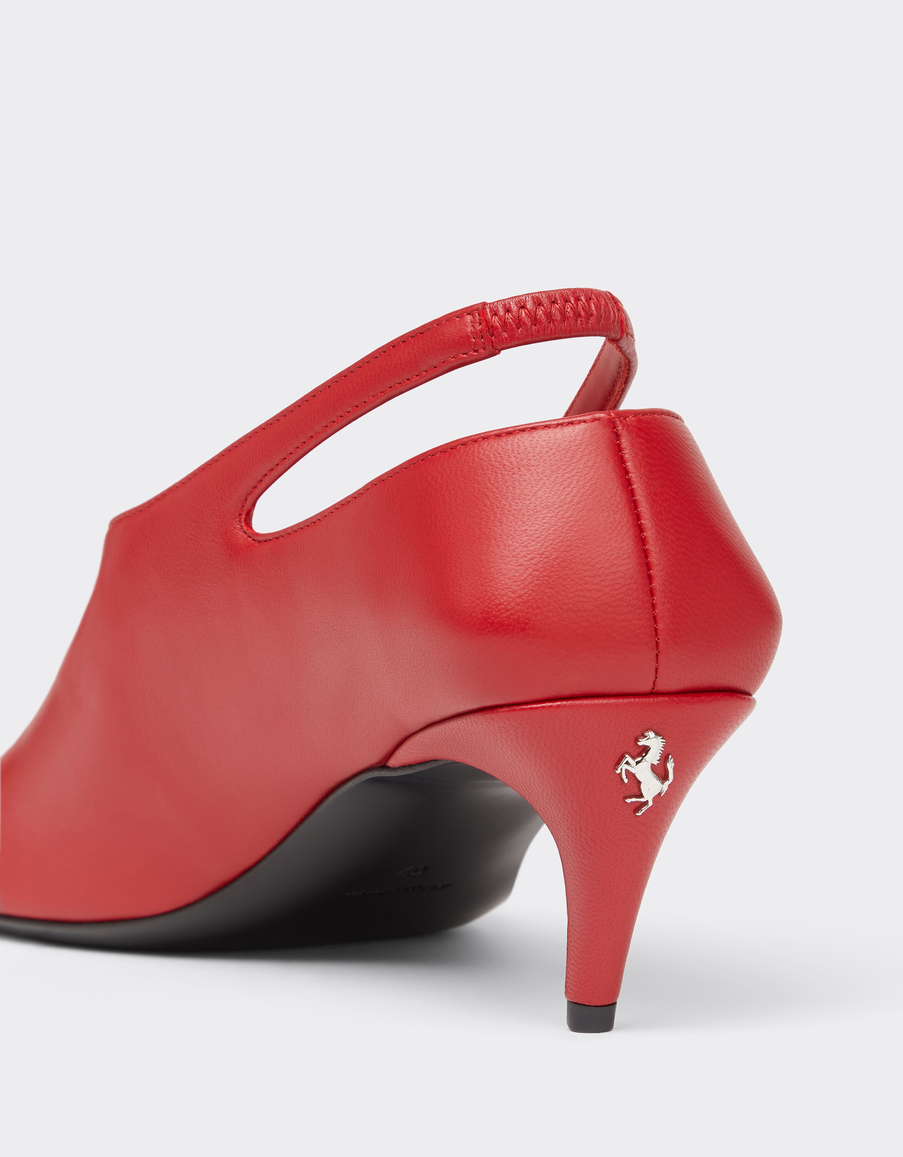 Ferrari Leather Slingback with Side Cut-out Rosso Cardinale CSWSL0006XL00004f