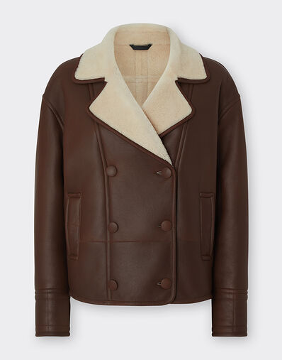 Ferrari Shearling caban 烟草色 20982f