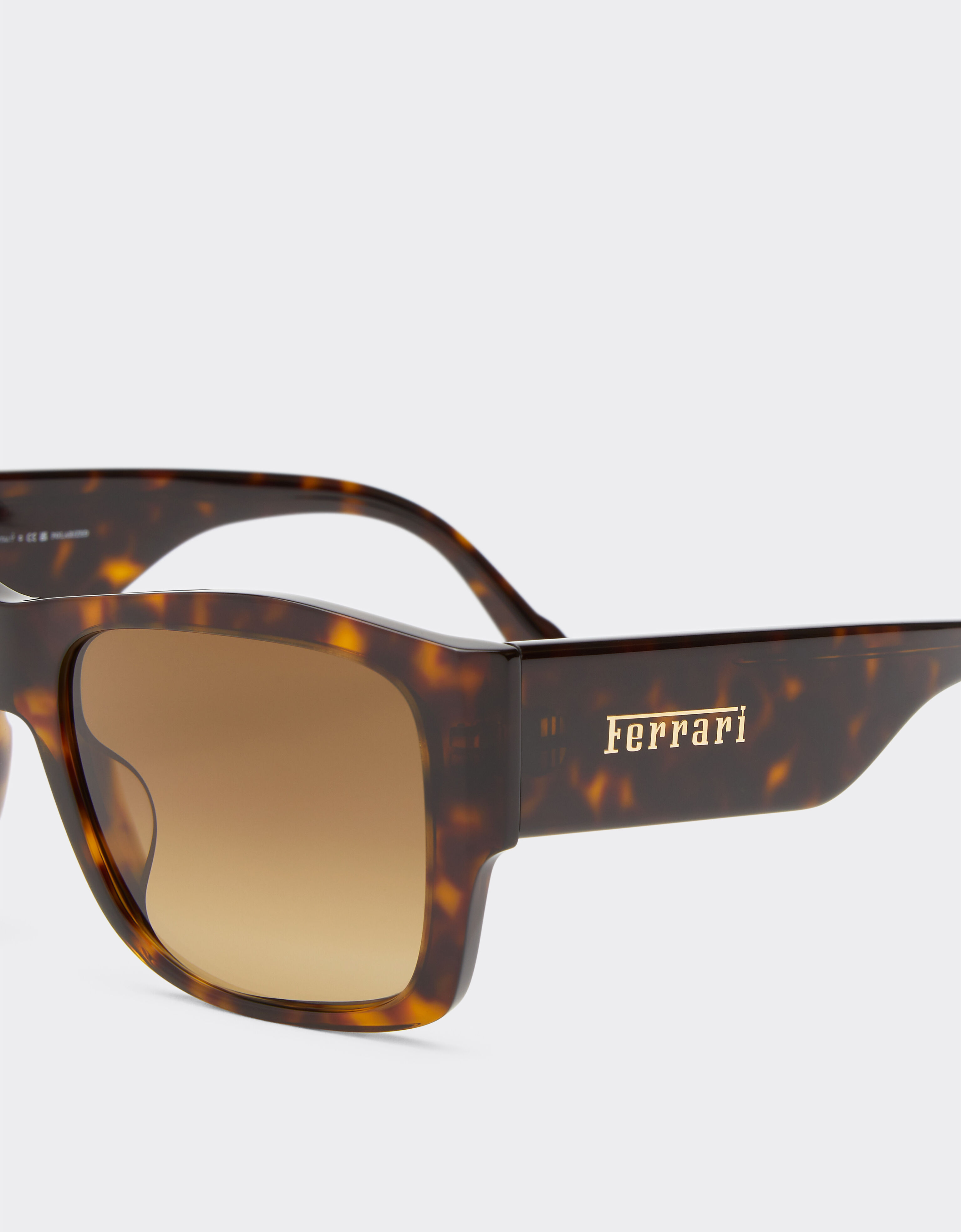 Ferrari 法拉利偏光棕色渐变镜片哈瓦那色醋酸纤维太阳镜 玳瑁色 F1264f