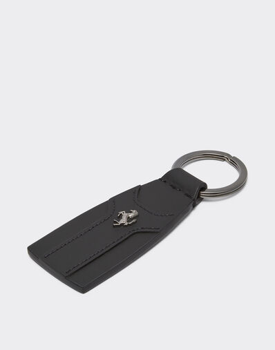 Ferrari Second Life Leather Keychain Black 21437f