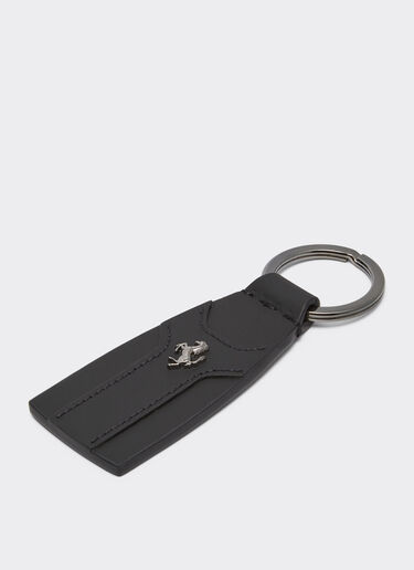 Ferrari Second Life Leather Keychain Black 21437f