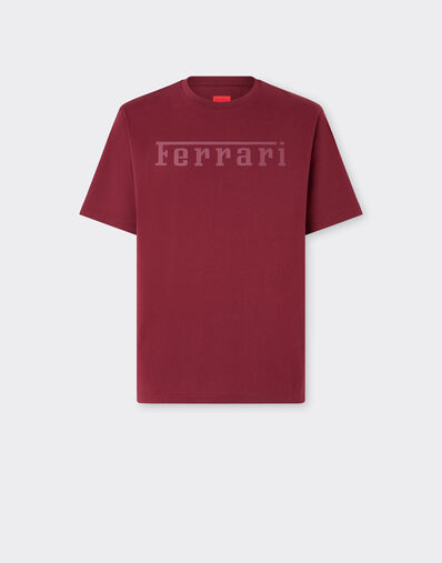 Ferrari 法拉利徽标棉质 T 恤 红褐色 21179f