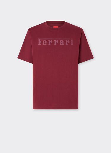 Ferrari 法拉利徽标棉质 T 恤 红褐色 21179f