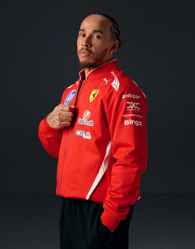 Ferrari Replica Drivers Authentic 2026 Bomber Jacket Puma for Scuderia Ferrari HP Red LA0H1f