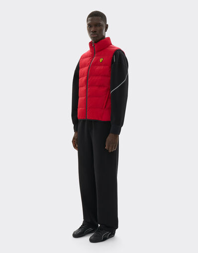 Ferrari Quilted nylon vest with Ferrari Scudetto Rosso SWMVT0001WNY0003f