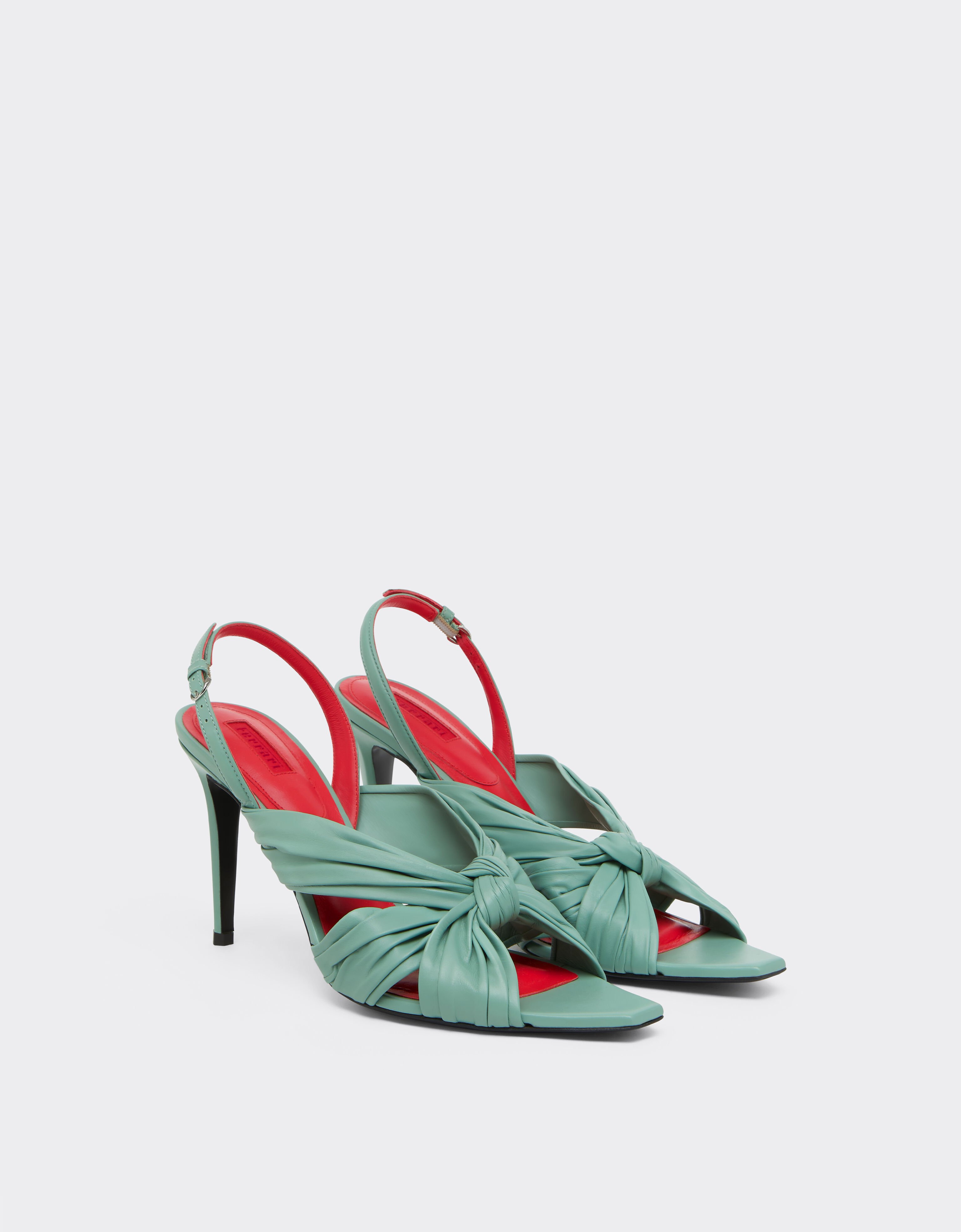 Ferrari 皮革后系带凉鞋 Granite Green 50779f