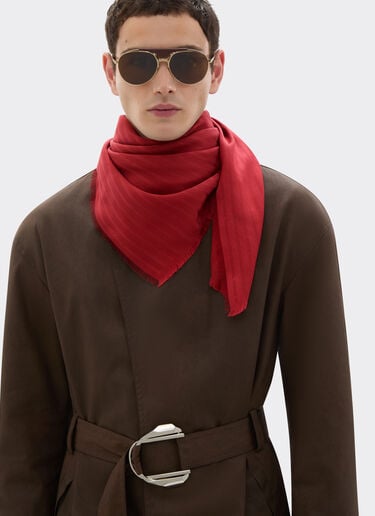 Ferrari Silk scarf with micro Ferrari logo Maison Red 50190f