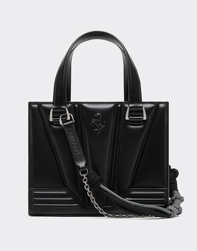 Ferrari 法拉利 Scoubidou 细节焕新 GT 皮革迷你托特包 黑色 49880f