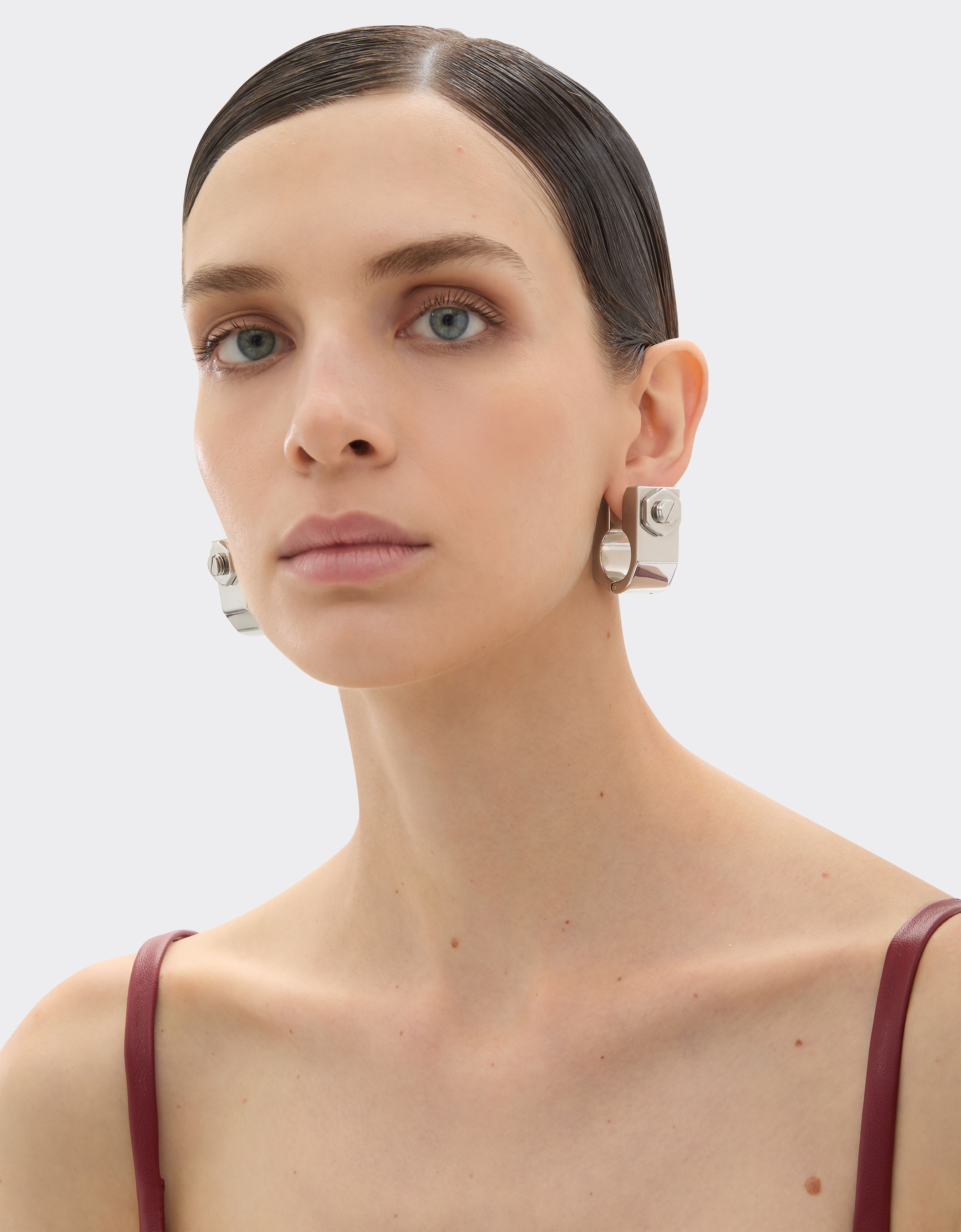 Ferrari 抛光镀铬耳环 Polished Chrome 50178f