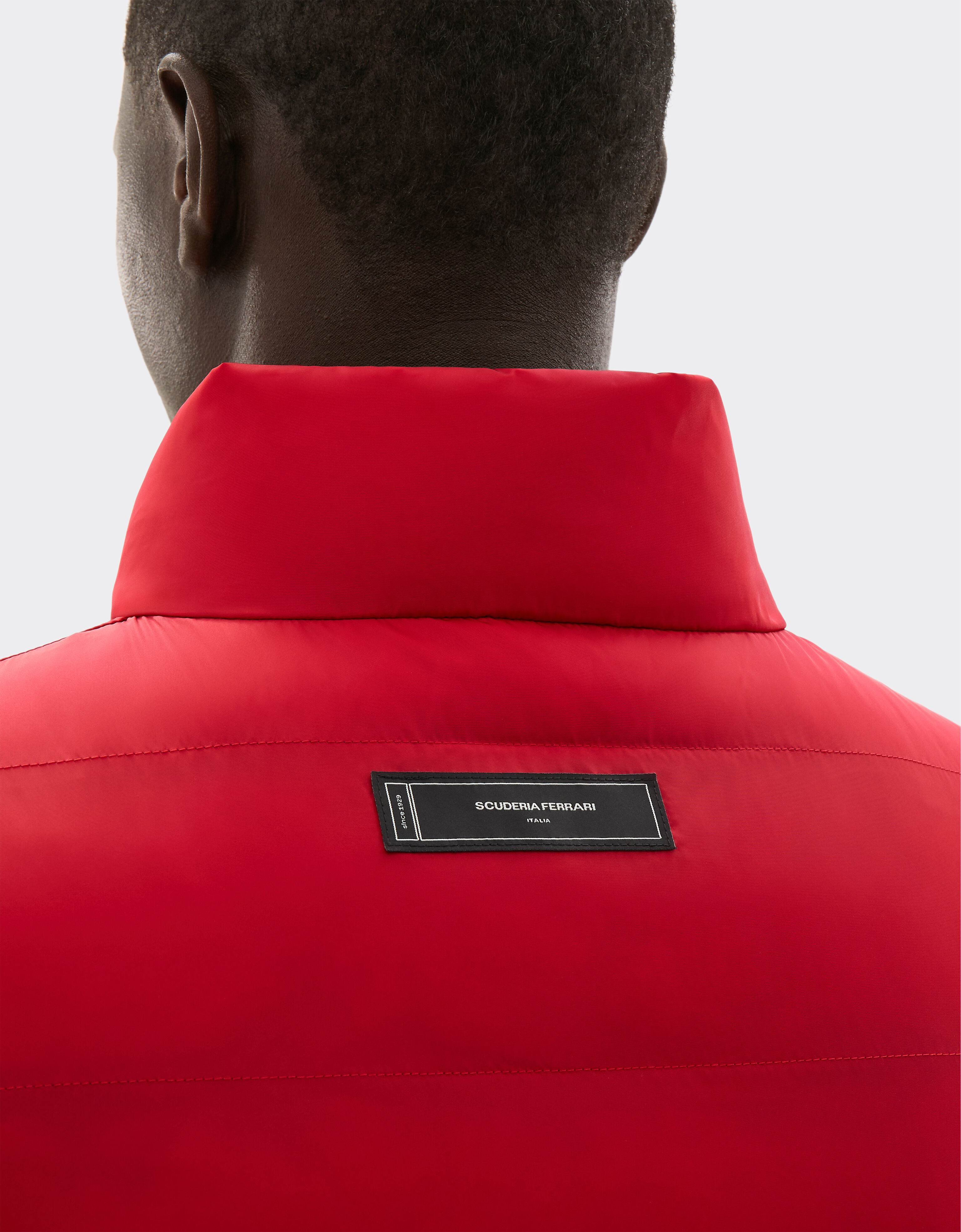  Quilted nylon vest with Ferrari Scudetto Rosso SWMVT0001WNY0003f