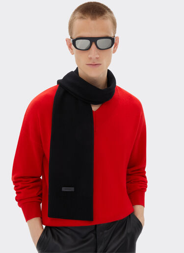 Ferrari 羊毛和羊绒围巾 黑色 21732f