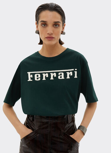 Ferrari 法拉利徽标棉质 T 恤 军绿色 21179f